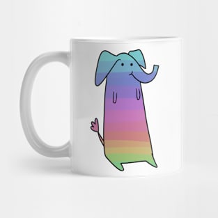 Long Boi Elephant Pink Rainbow Mug